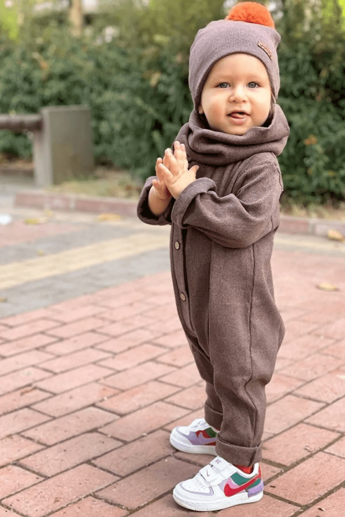 Geniş Kaşkorse Örme Kumaş 3'lü Set Tulum Bej